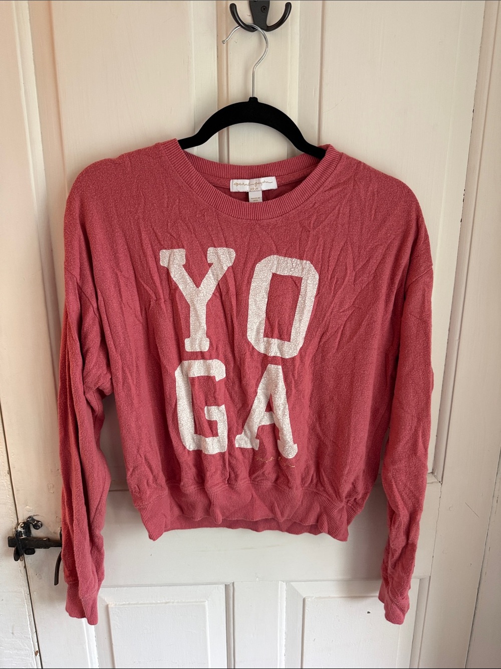 Spiritual Gangster Rose Pink 'YOGA' Pullover Sweatshirt - Picture 1 of 3